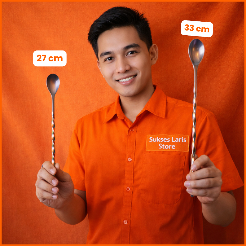 SENDOK STAINLESS PANJANG | SENDOK PANJANG PENGADUK MINUMAN | SENDOK