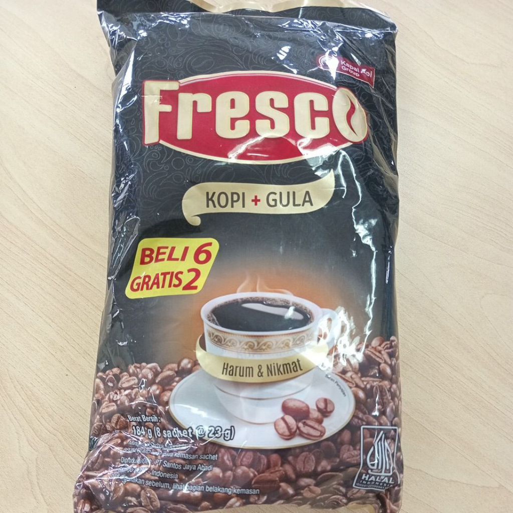 kopi Hitam Fresco Kopi Gula pack 8 Sachet