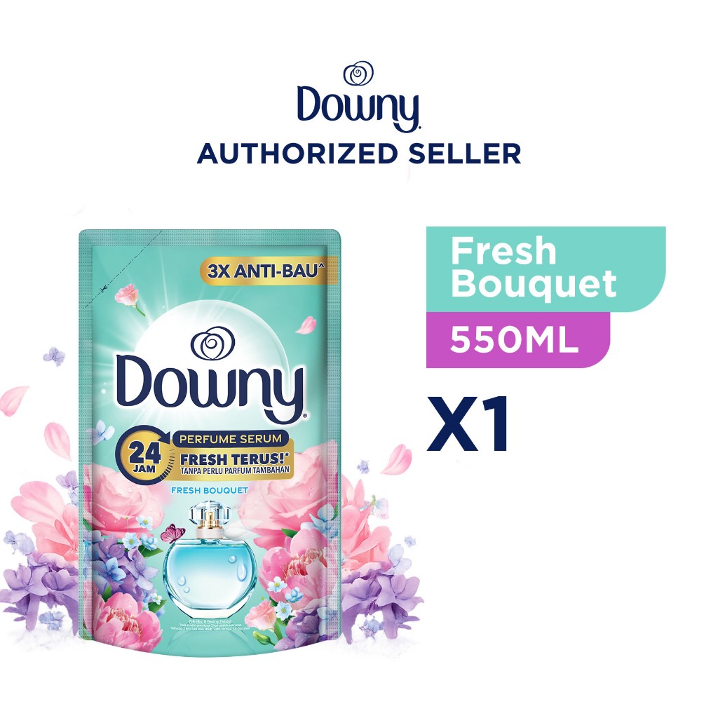 Downy Pelembut dan Pewangi Pakaian Konsentrat Premium Parfum Fresh Bouquet 550ml