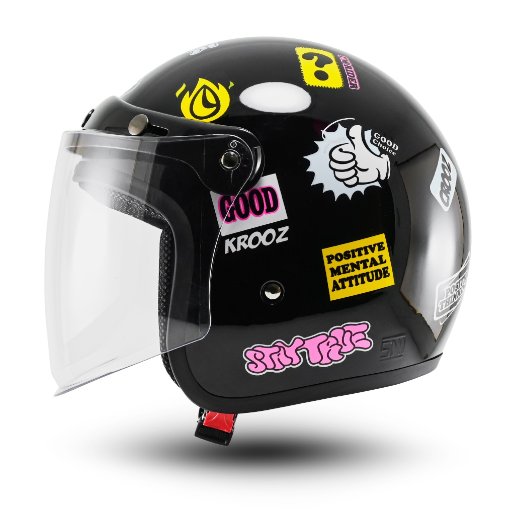 R-Six Design Helm Monster Pria Wanita SNI Premium Helmet