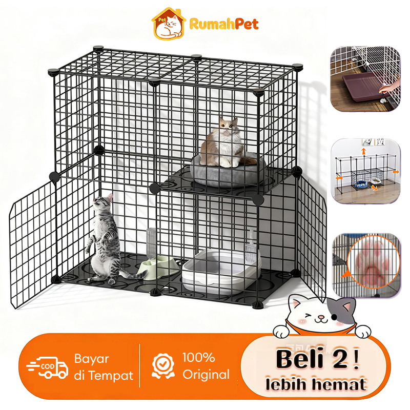 Kandang Kucing Tingkat Pagar Kucing Tinggi Kandang Kucing Kandang Hewan.