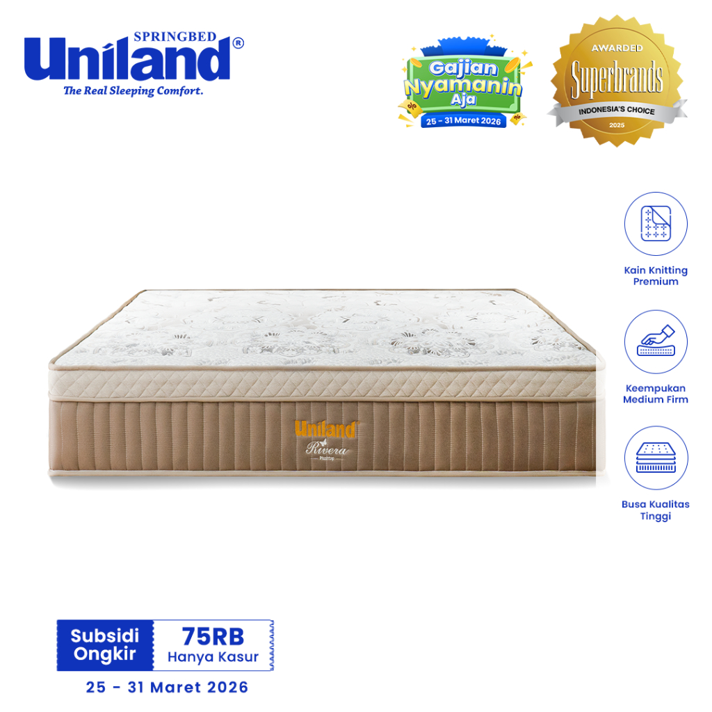 Uniland Springbed Rivera Emira Plushtop Hanya Kasur