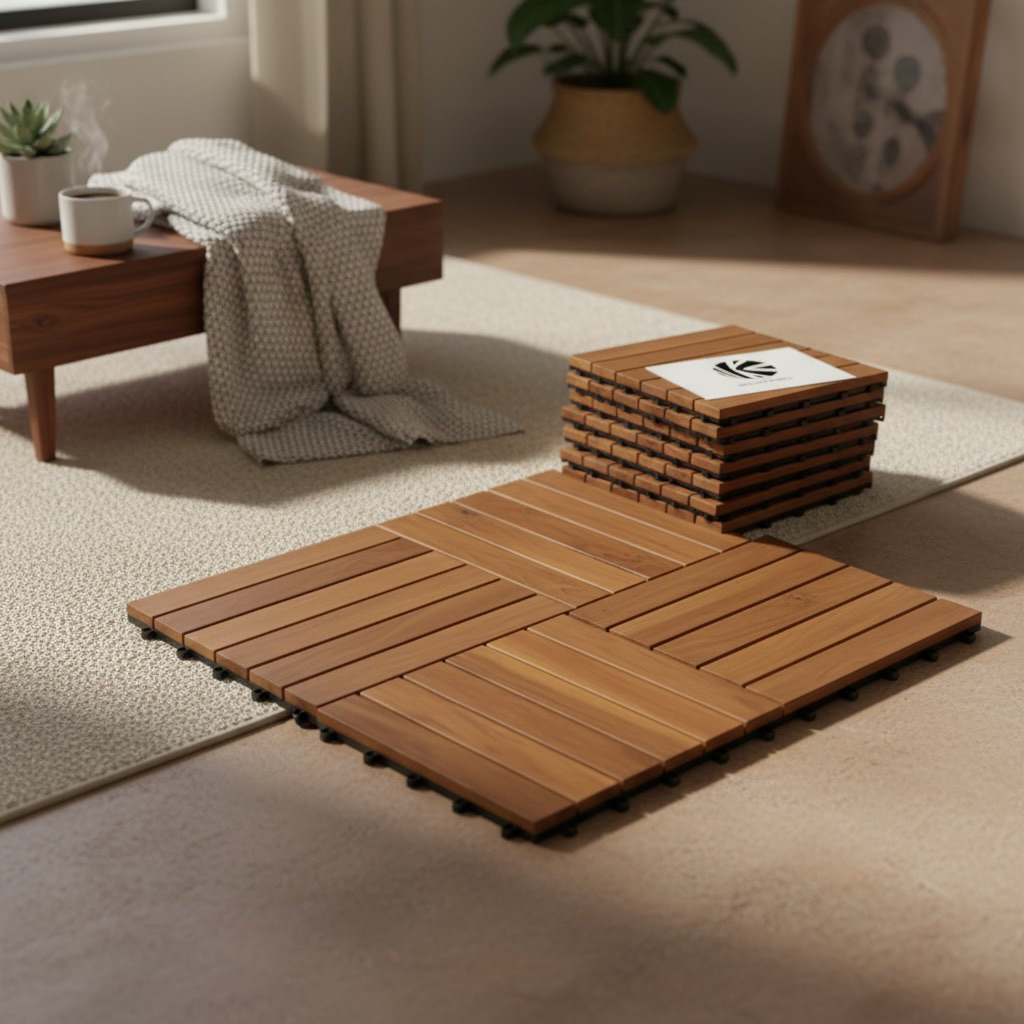 Parkit Kayu Lantai / Parkit Lantai Kayu Jati / Parkit Termurah Kualitas Export | AOSHI