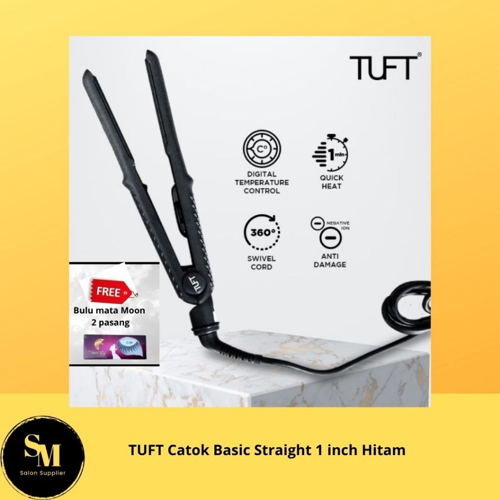 TUFT Catok Basic 1" - Catokan Rambut Lurus & Curly