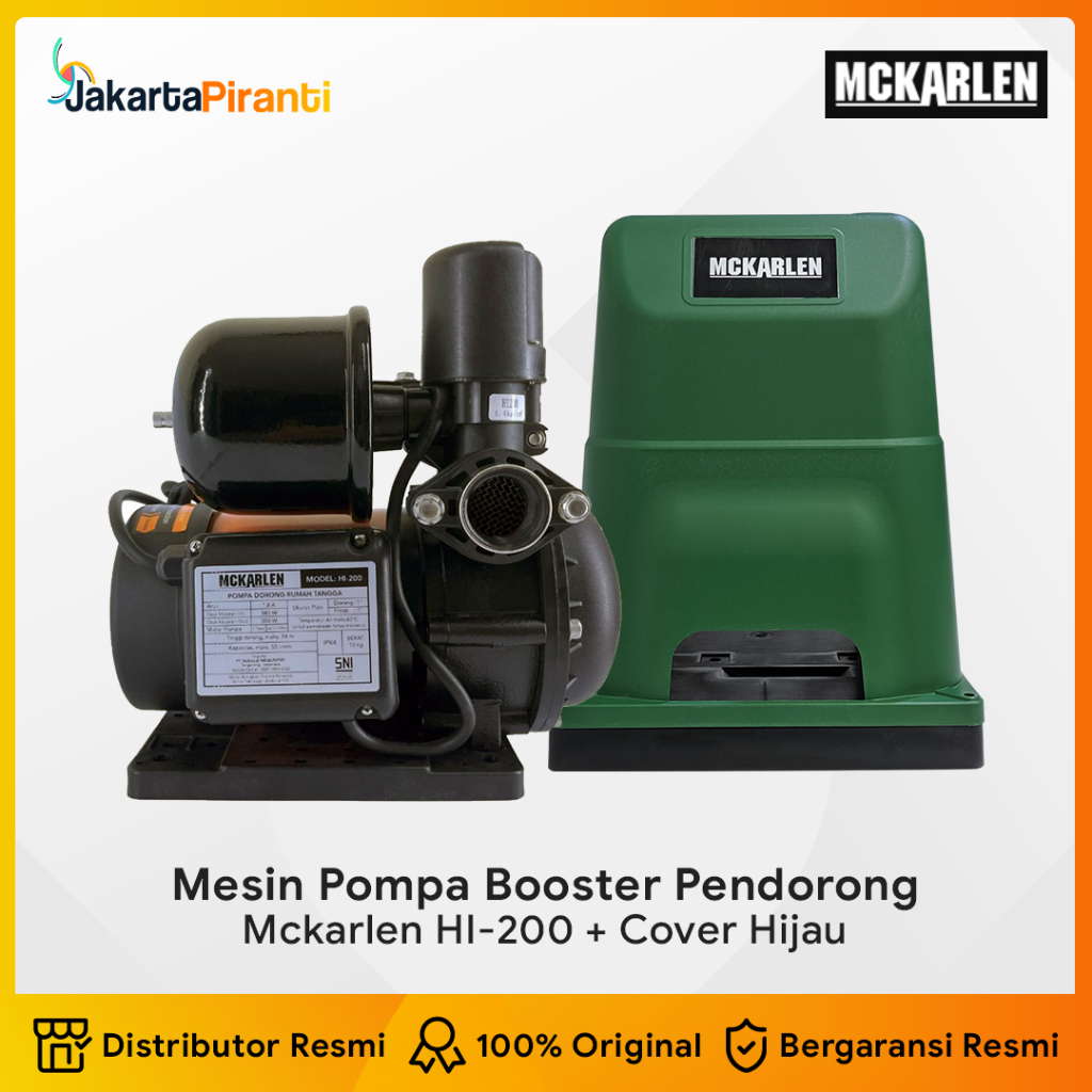 Pompa Booster Silent MCKARLEN HI-200 Mesin Pompa Air Pendorong Booster Pump Mckarlen HI200 HI-200