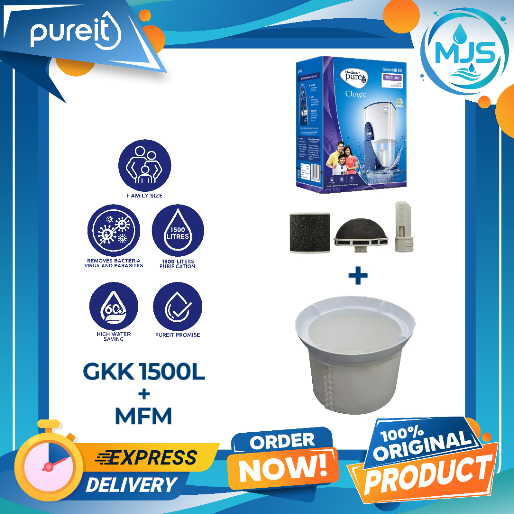 Unilever Pureit Filter Pengganti GKK 1500L + MFM Untuk Unilever Pureit Classic 9L