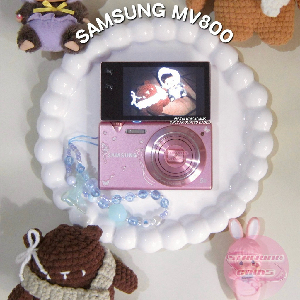 samsung mv800 baby pink flippable touchscreen lcd digicam digital camera