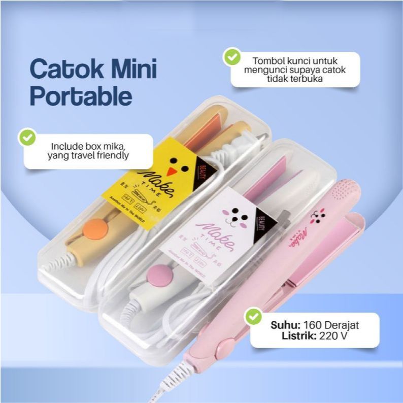 Catokan Rambut Mini 2 in 1 Lurus dan Curly Keriting Tahan Lama