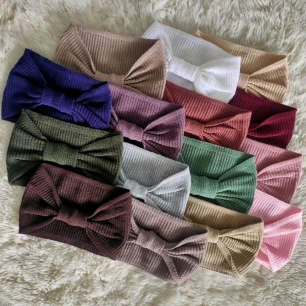 Ciput Bandana Rajut Pita Premium / Bandana Karet Rajut / Ciput Rajut Anak
