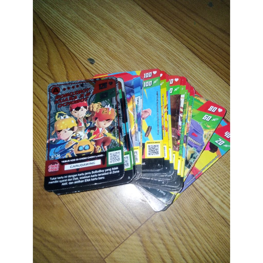 kartu BoBoiBoy choki-choki asli