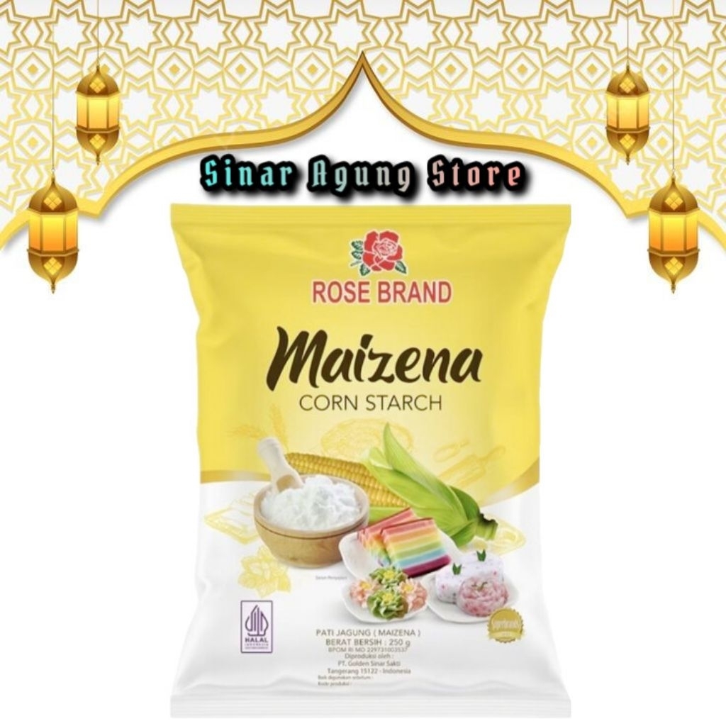 Tepung Maizena Rose Brand 500gr - Pengental Makanan, Pengganti Tepung Terigu, Praktis Digunakan