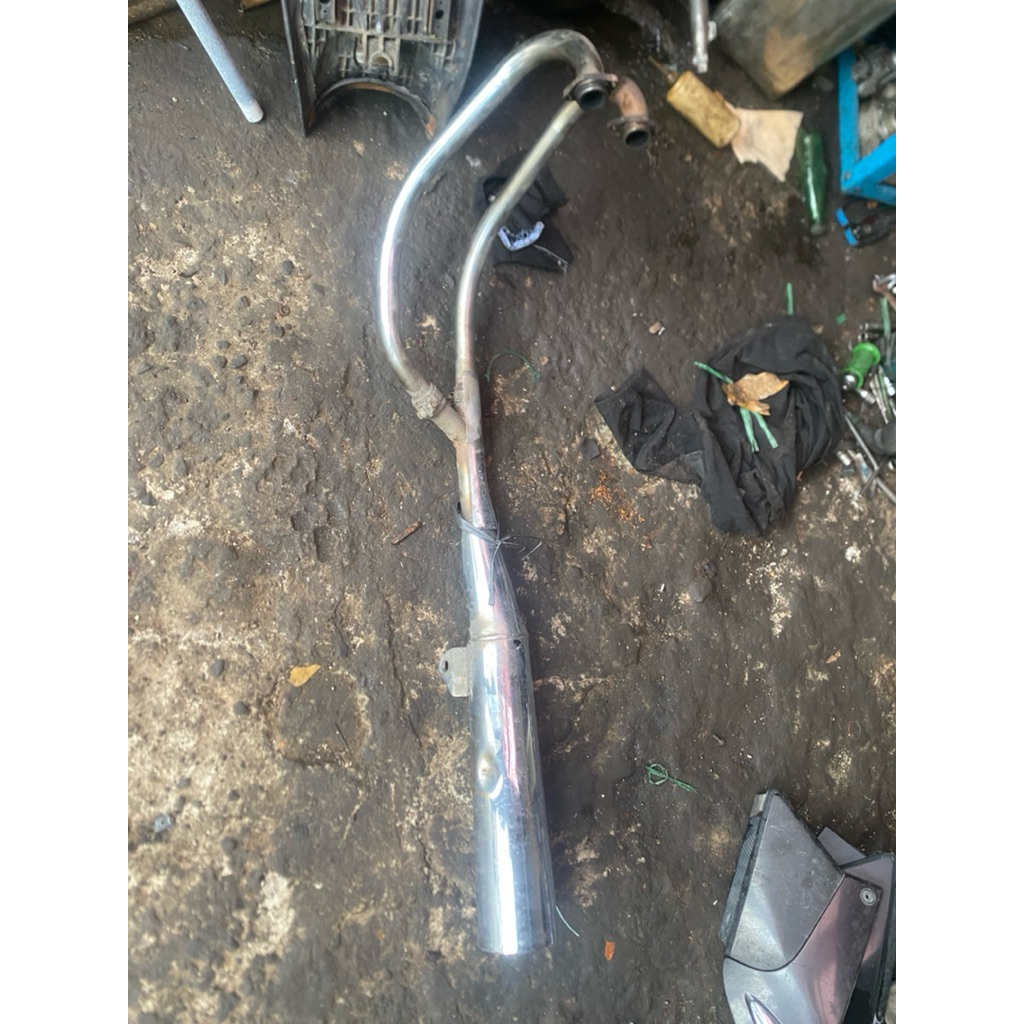 knalpot thunder 250 original kondisi sesuai foto video