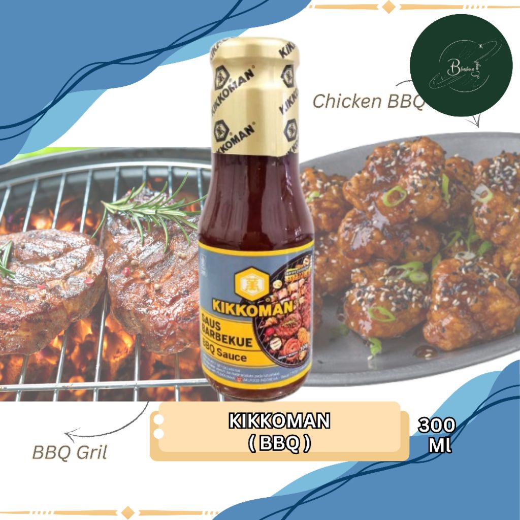 Kikkoman Saus BBQ 300gr / BBQ Sauce / Grill Sauce / BBQ / Saus BBQ Jepang Original Marinasi Daging A