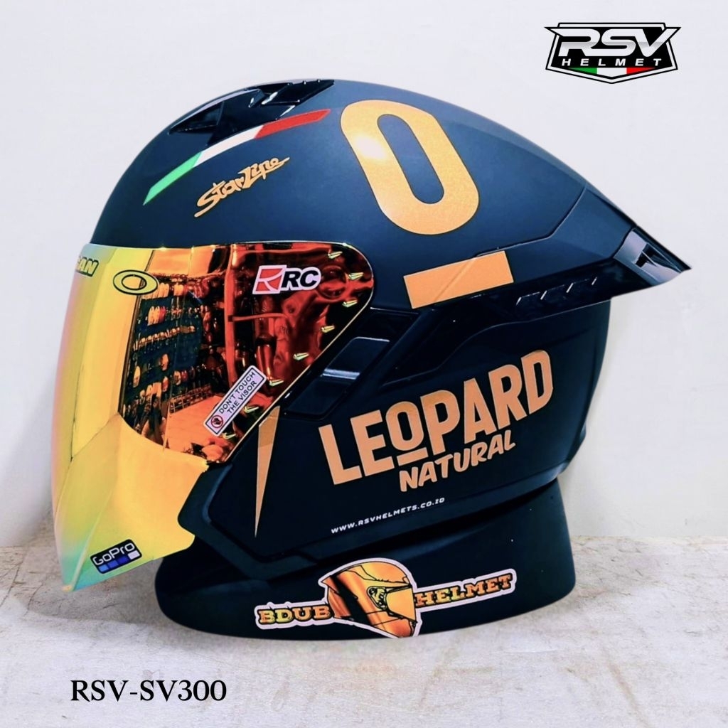 Helm Rsv sv300 Black dof paket ganteng