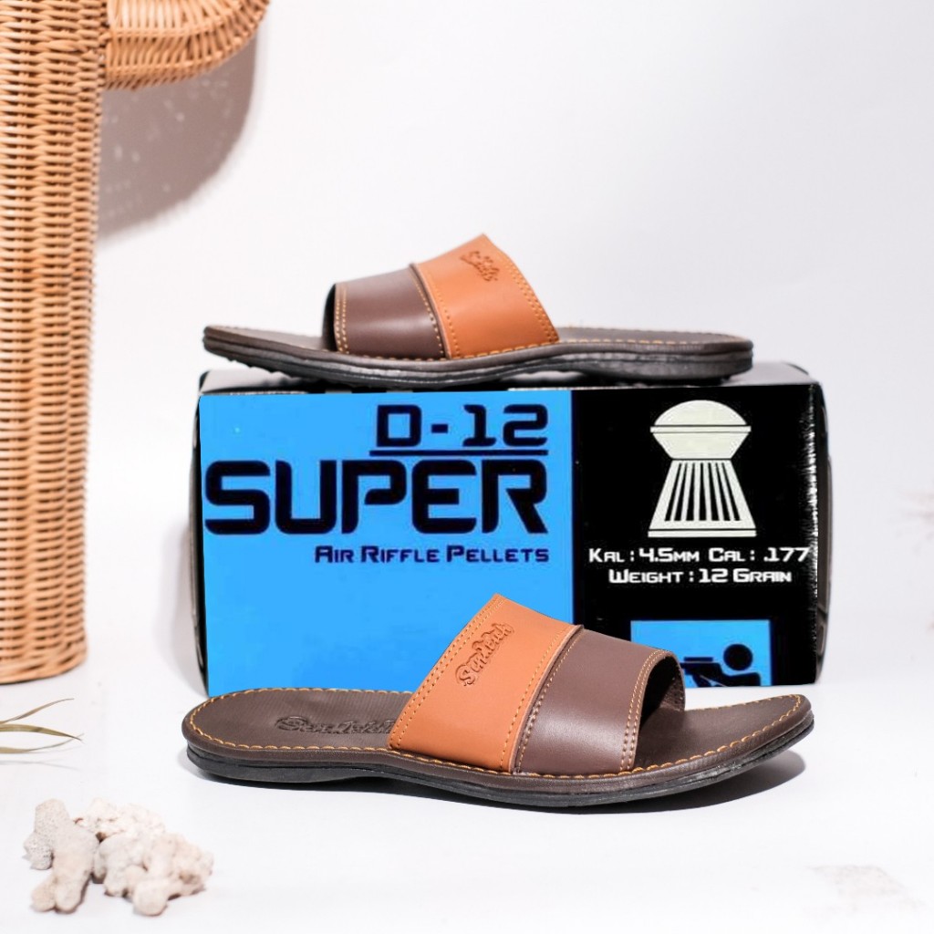 Sandal Kulit Pria JBS FLAT Kualitas Unggulan kualiats Cocok Untuk Jalan Gratis BOX Clasik Super