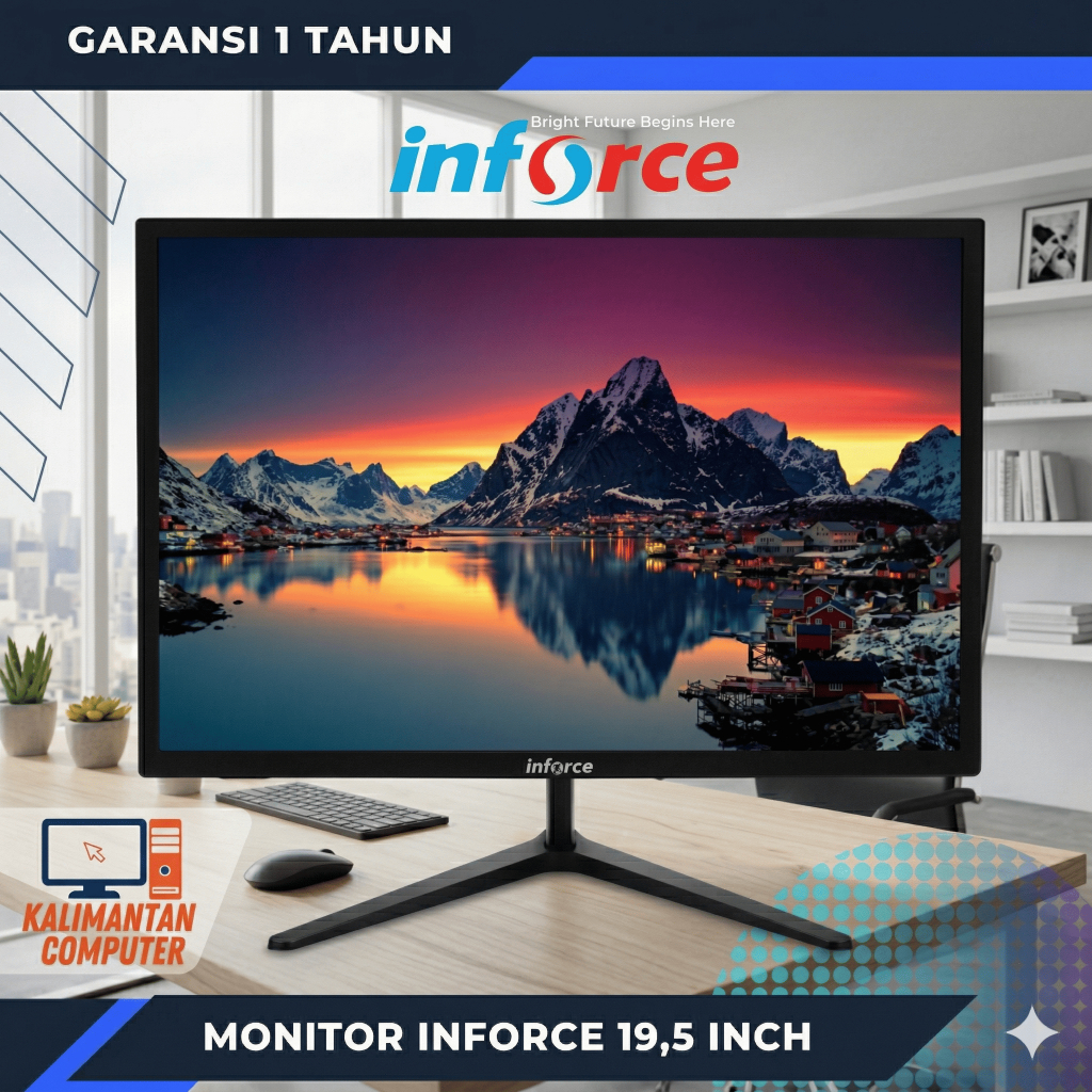 MONITOR LED INFORCE 19.5 INCH HDMI VGA IPS LED MONITOR 19" SLIM NEW MODEL