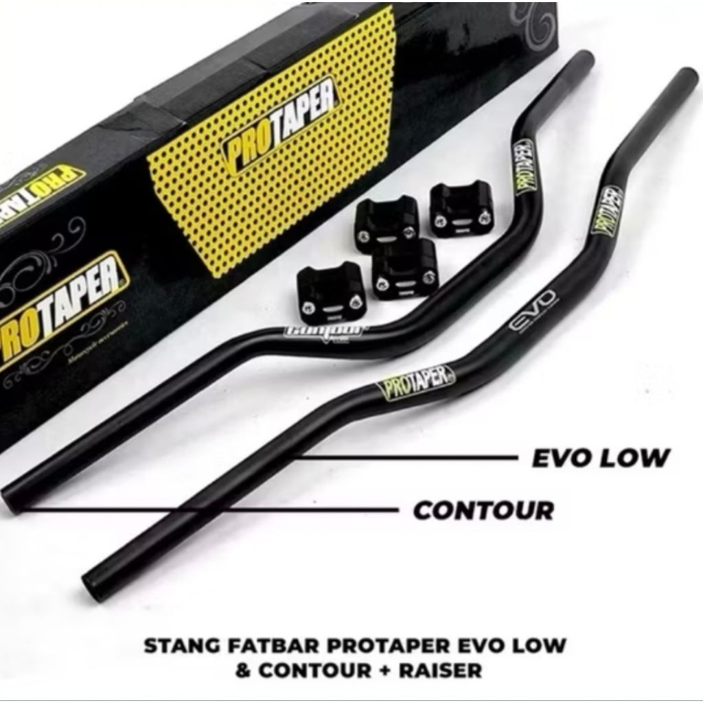 Stang Fatbar Protaper High Dan Evo Low + Raiser Stang Klx, Dtracker, Vixion, Crf, Dll