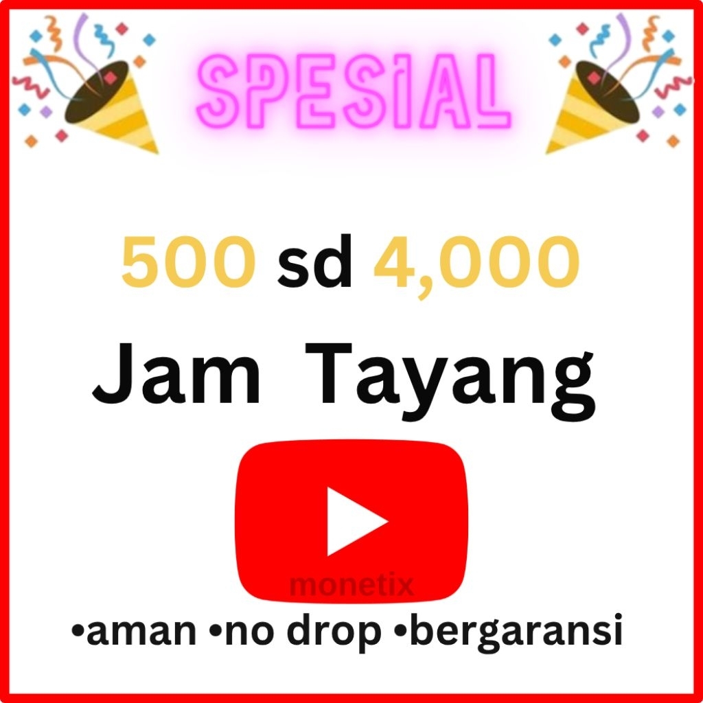 (SPESIAL) jam tayang youtube murah