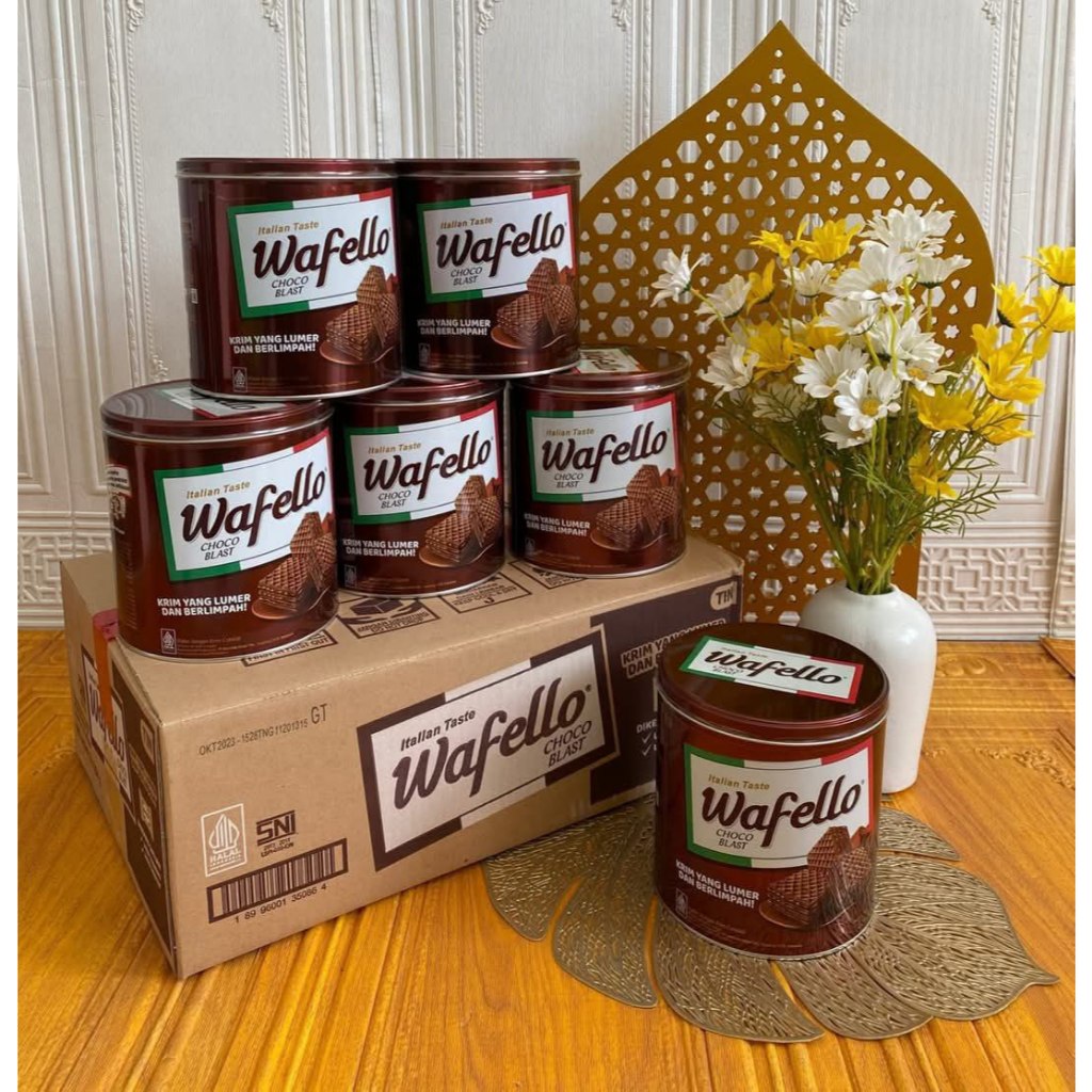 4zima Wafelo Kaleng Biskuit Rasa Coklat