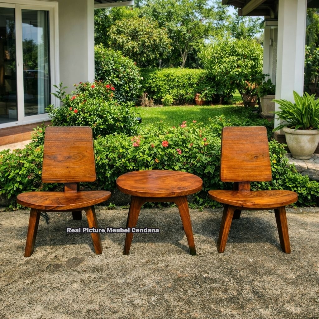 Kursi Teras Sabun Kayu Trembesi Solid Kursi Teras Minimalis Set Kursi Teras Estetik Unik