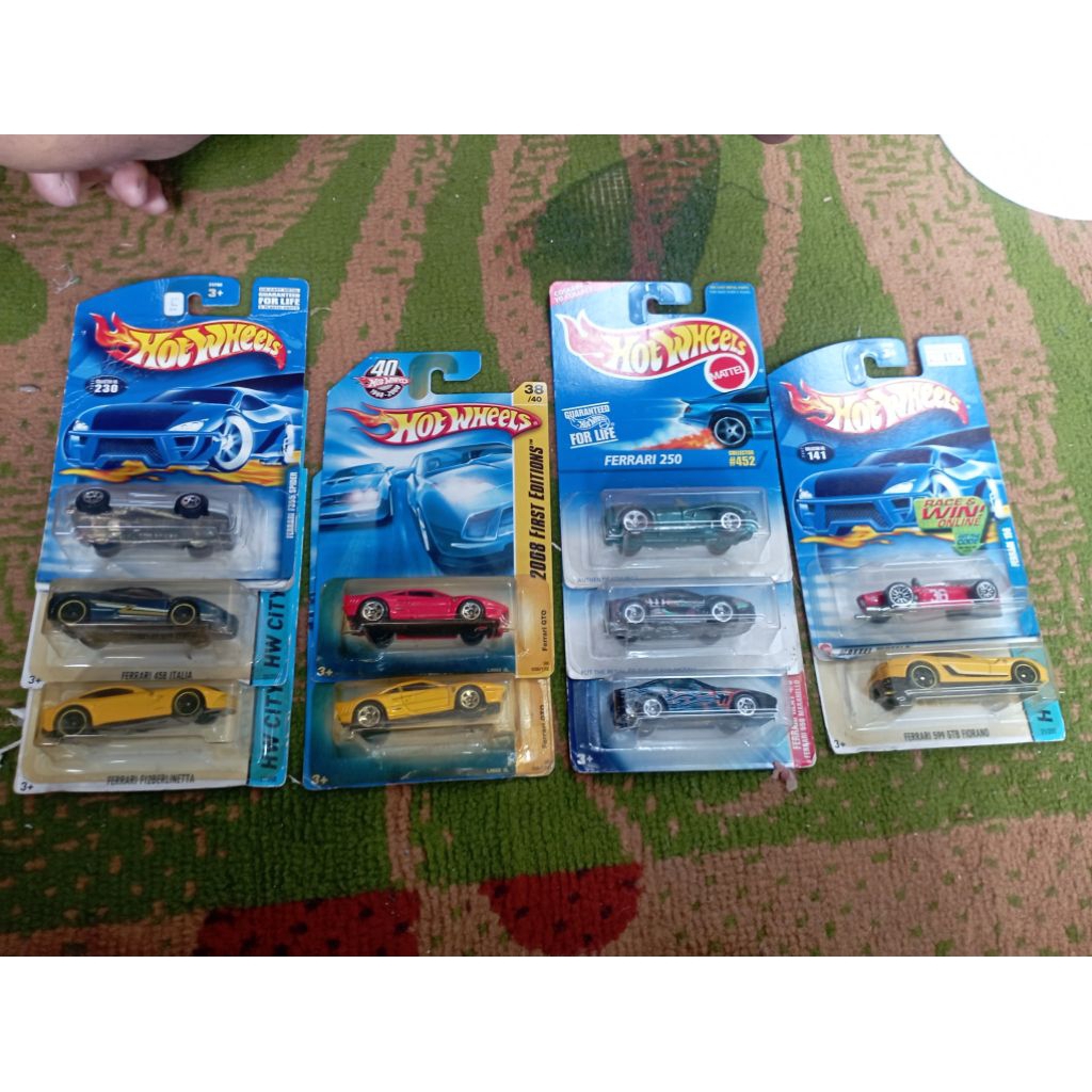 Hot Wheels 10 ferrari 288 gto Ferrari 156 Ferrari 355 PAKET HOTWHEELS FERRARI