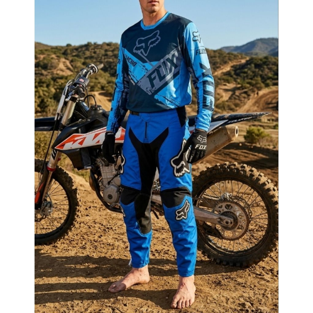 jersey dan celana motocross plus glove , jersey set celana motor cross MX , jersey motocross premium