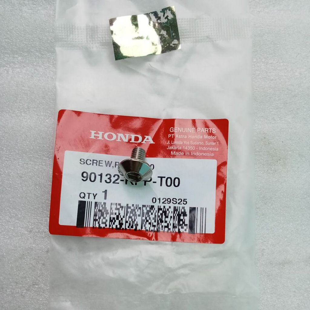 Baut Fairing Kunci L pendek screw pan 6 x 10 New CB CBR 150 150R CB150R ORI HONDA AHM 90132-KPP-T00