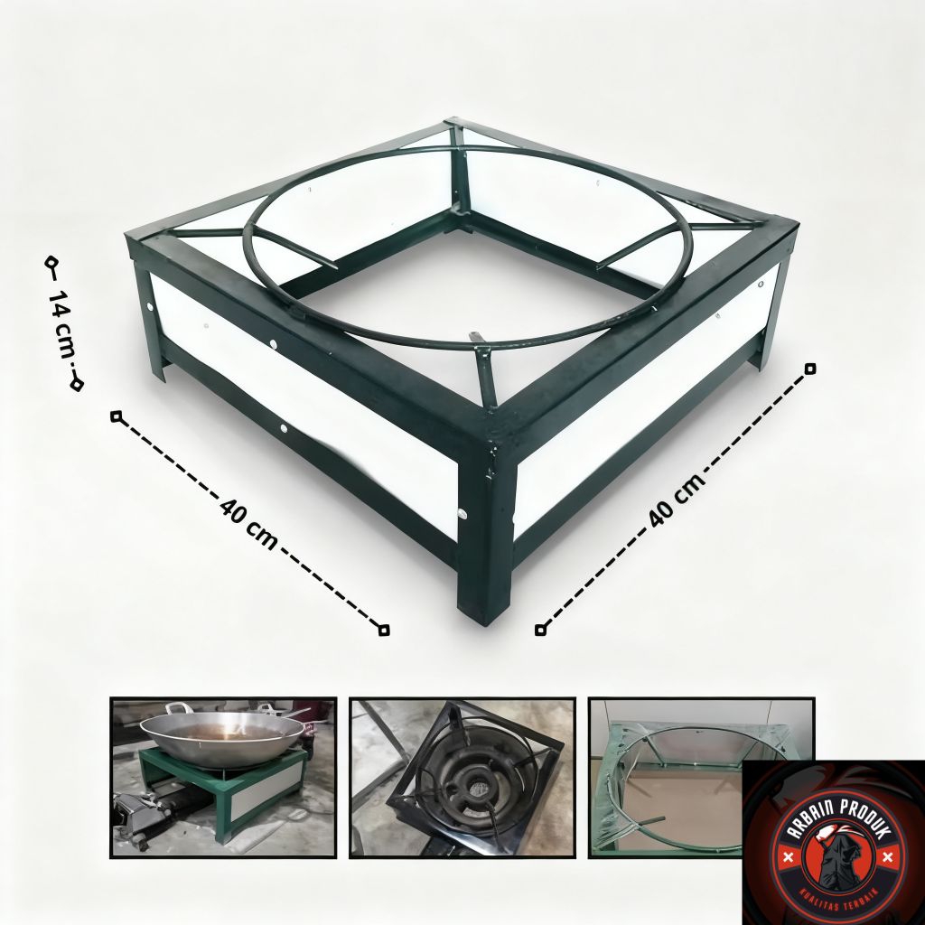 Tungku Kompor Mata Seribu - Rangka Kompor Api Seribu Model Siku - Dudukan Kompor Seribu Mata