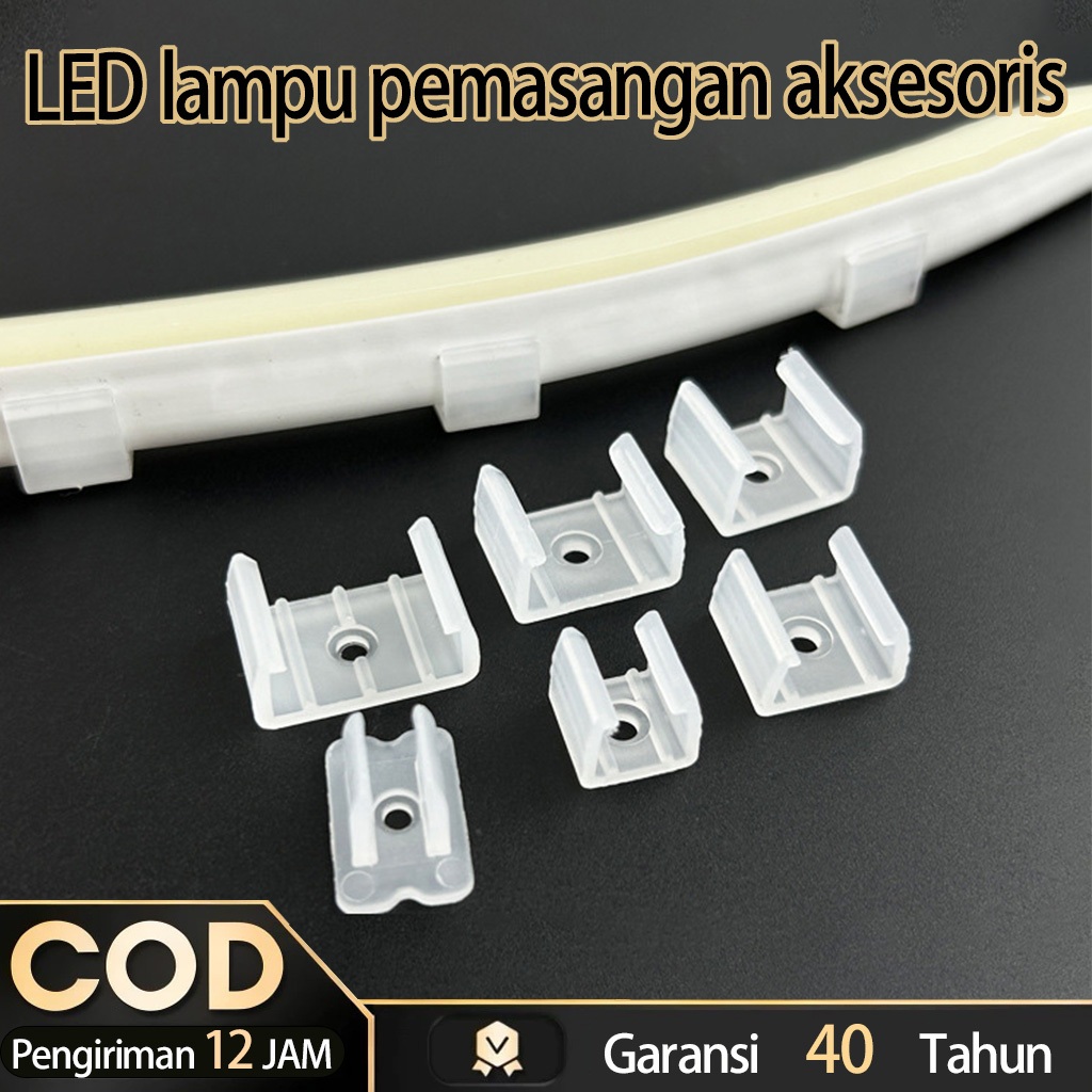 Aksesoris yang biasa digunakan untuk lampu neon flex Klem neon flexclosed end capneon flex socket Un