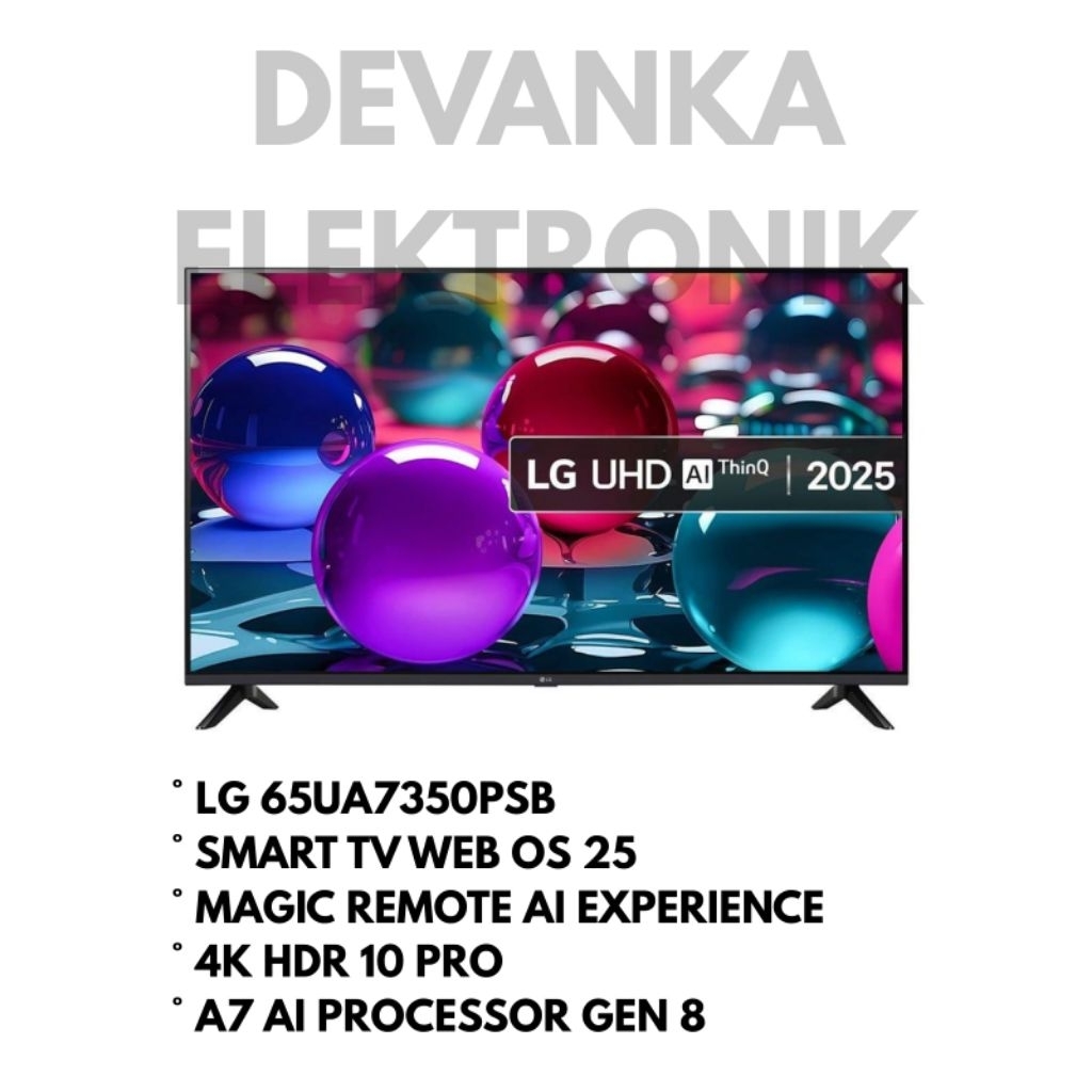 LG SMART TV 65INCH 65UA7350PSB / SMART TV 4K LG 65INCH  /  65UA7350PSB UHD 4K HDR 10PRO