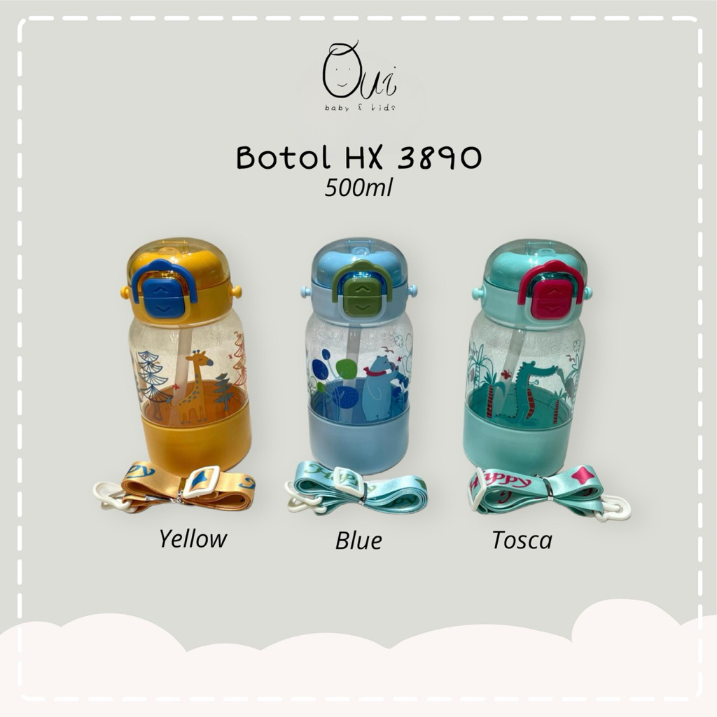 Botol minum anak sedotan 500ml hx 3890
