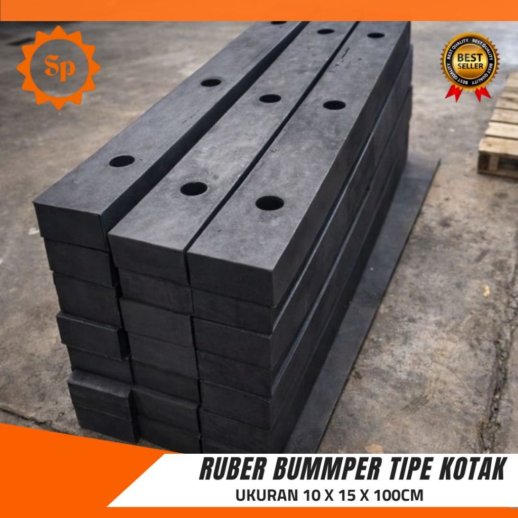 Rubber bumper loading dock / karet pelindung loading dock / tipe kotak  10 x 15 x 100cm