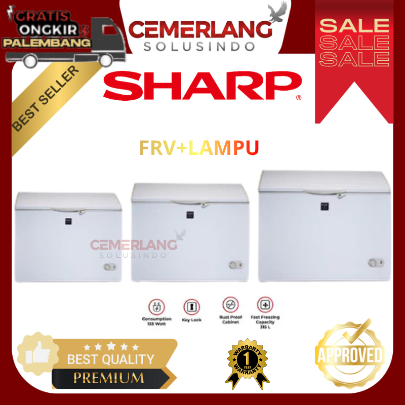 Chest Freezer Sharp 150L/202L/302L - FRV150X / FRV210X / FRV310X Freezer Box Sharp
