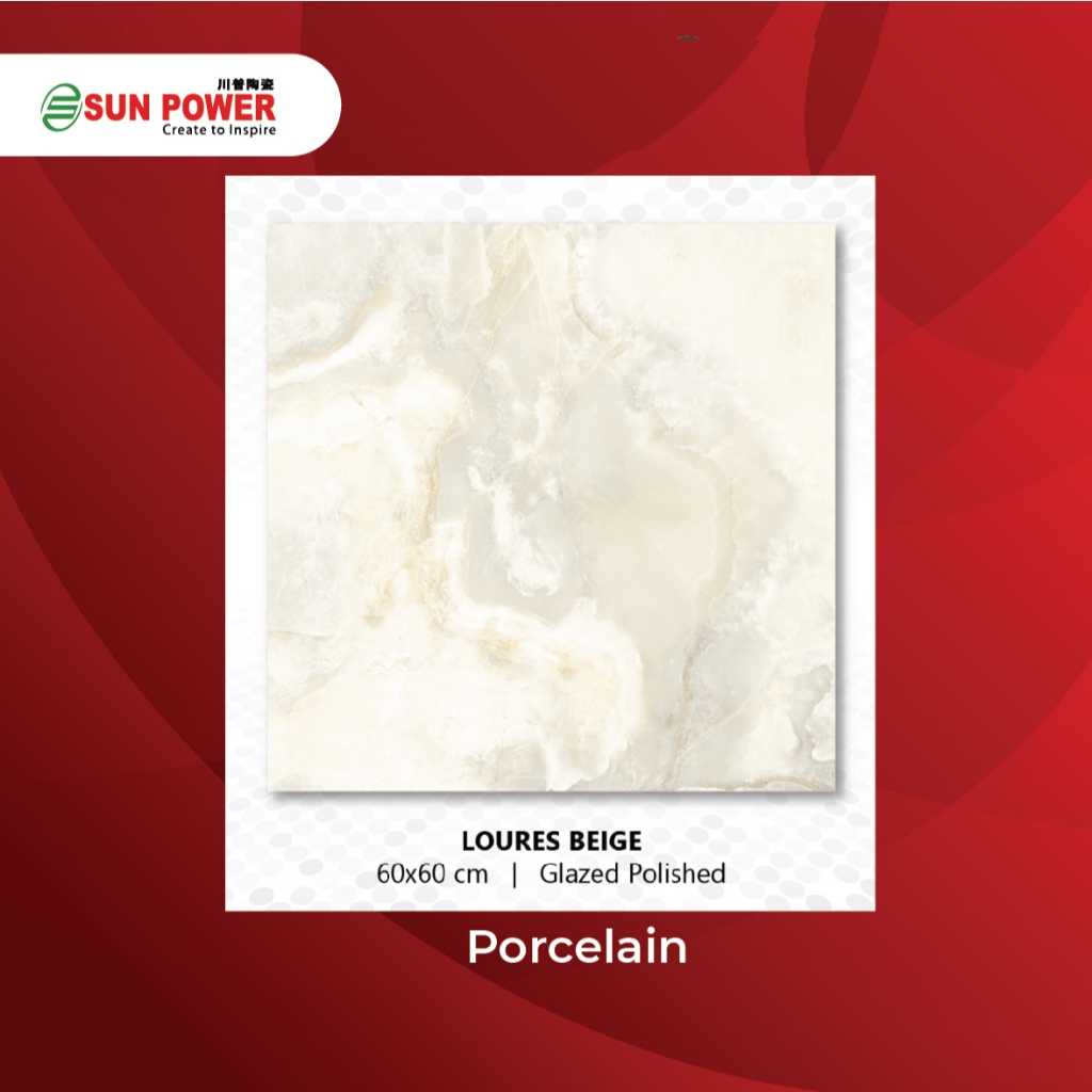 SUN POWER Loures Beige 60x60 Glazed Polished – Granit Tiles Lantai & Dinding Sun Power Ceramics