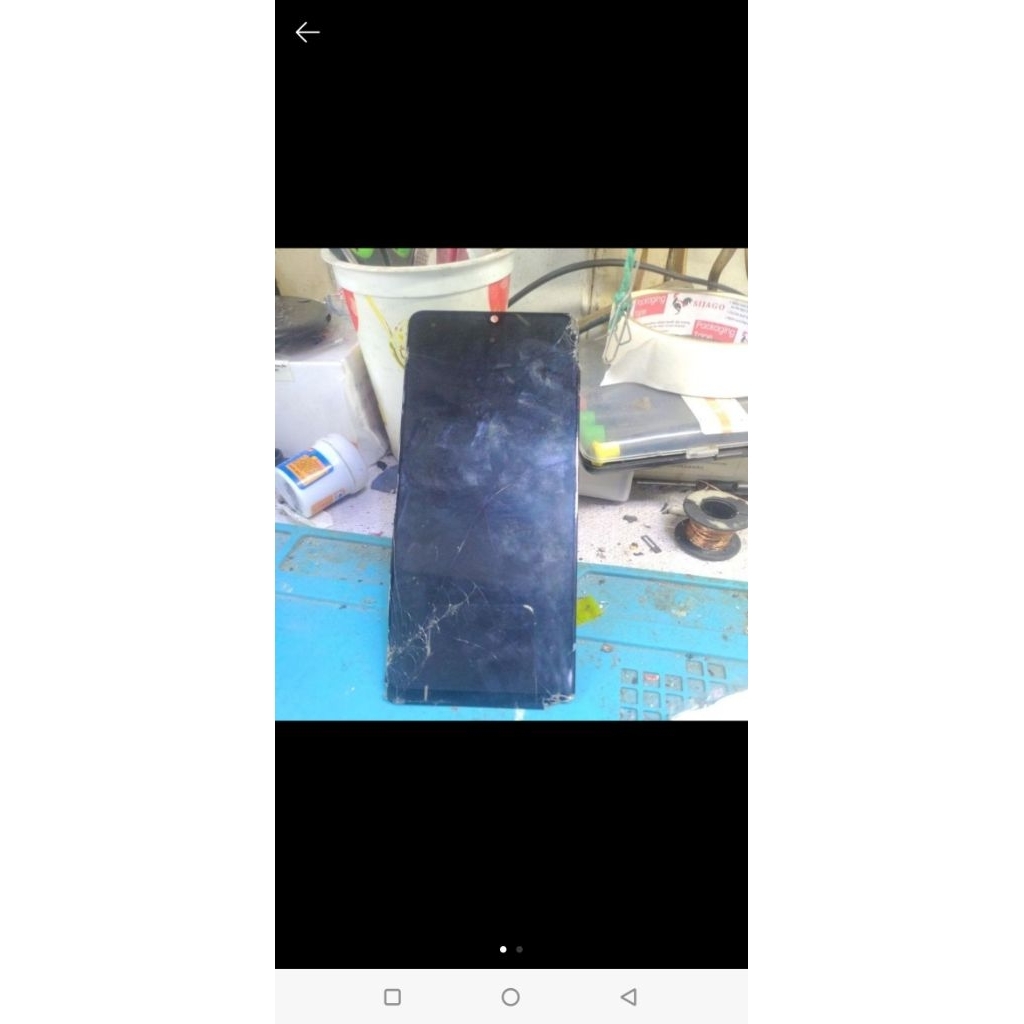 lcd samsung a32. 4G copototan ori amoled kaca retak pinggir nya