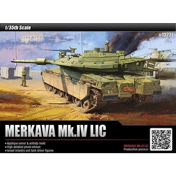 Model Kit Academy 1/35 MERKAVA MK.IV LIC 13227/Mainan Tank militer