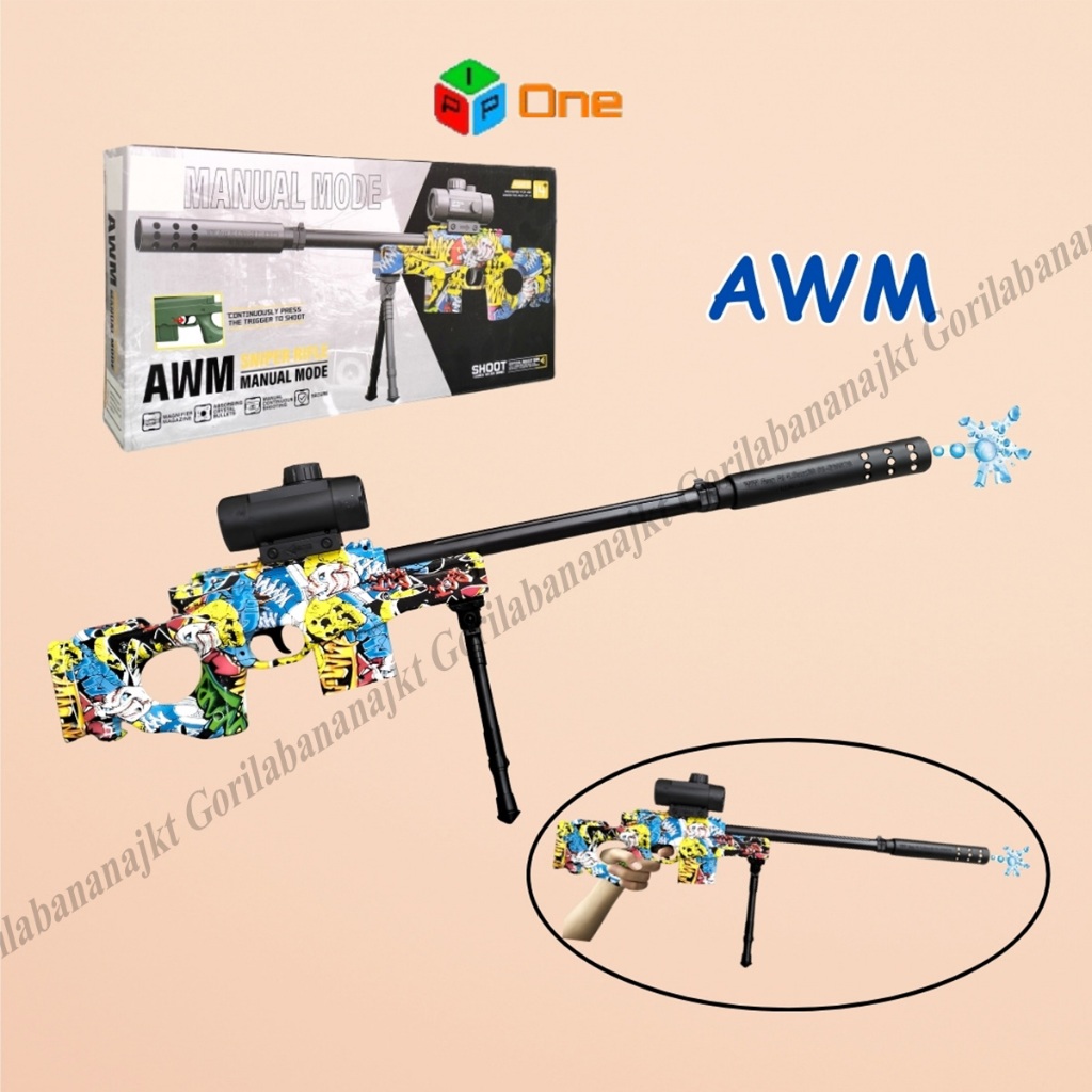 Mainan tembakan anak AWM manual mode water blas