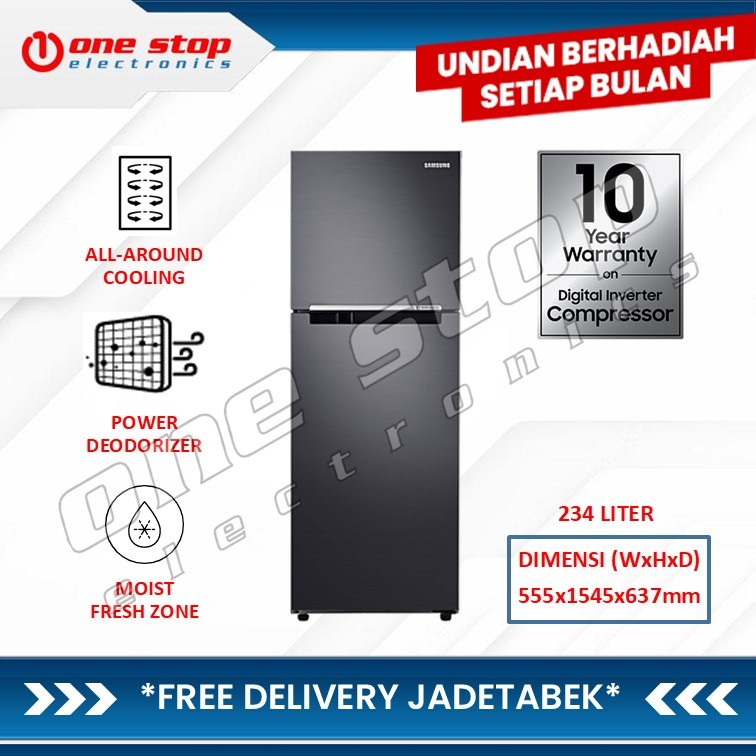Samsung RT22FARBDB1 kulkas dua pintu Digital Inverter 234L