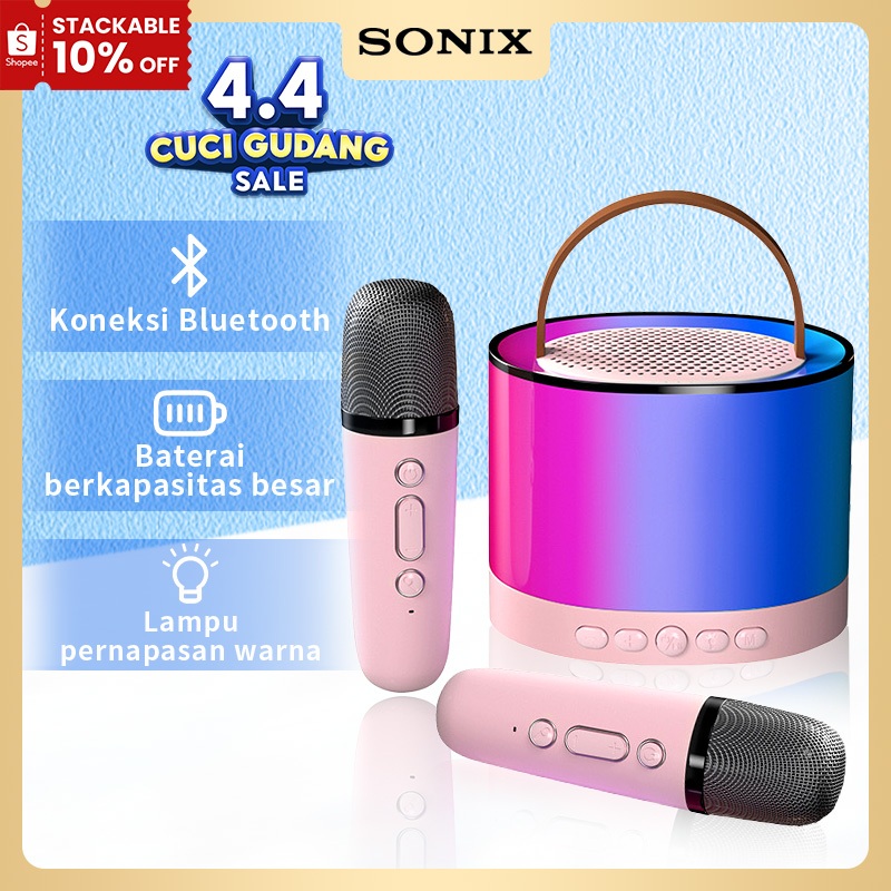 Sonix Karaoke Bluetooth Speaker SK06 Mini Portable Speaker with MIC Full Bass Wireless KTV Cute Wire