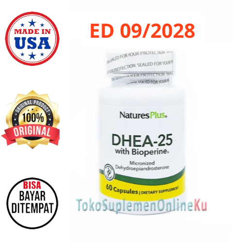 Nature's Natures Plus Dhea 25 with Bioperine | Suplemen Anti Penuaan | NaturesPlus