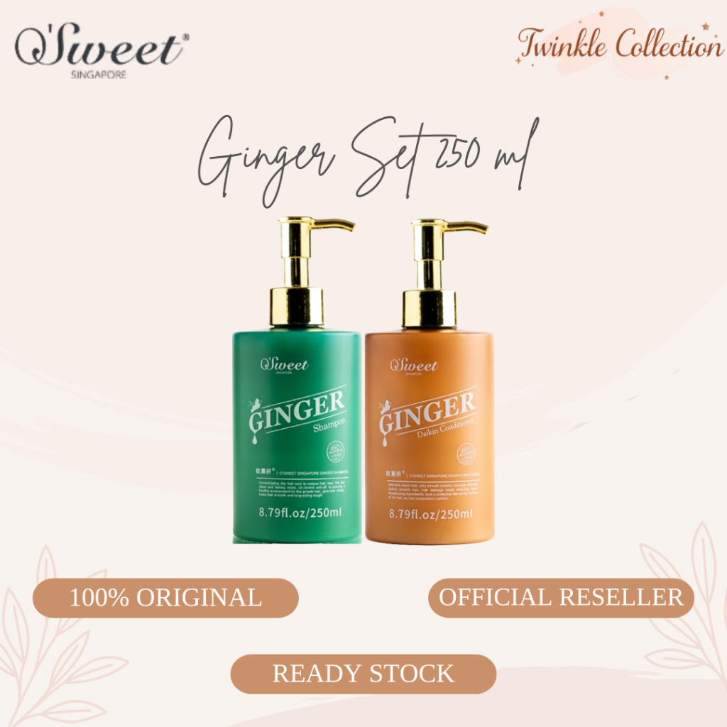 O'Sweet Singapore Ginger Shampoo & Daikin Conditioner Ukuran 250ml - Shampo Osweet