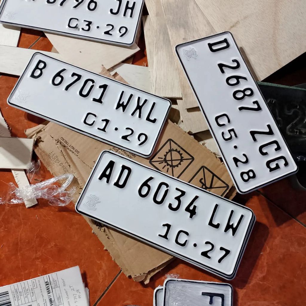 Plat Aluminium | Huruf Dan Angka Timbul