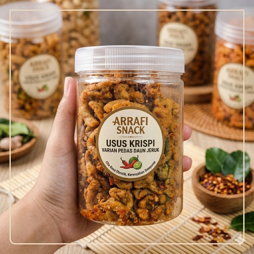 CEMILAN USUS CRISPY HOME MADE UMKM BANJARNEGARA TANPA PENGAWET GURIH PEDAS