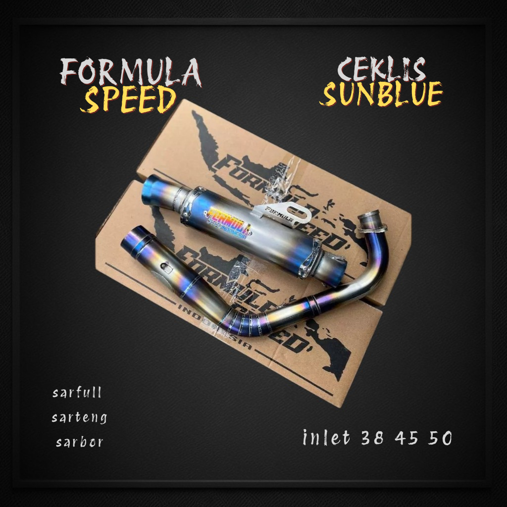 Knalpot Racing Original Formula Speed Indonesia Type Ceklis Sunblue New Emblem Pnp Beat Vario Aerox.