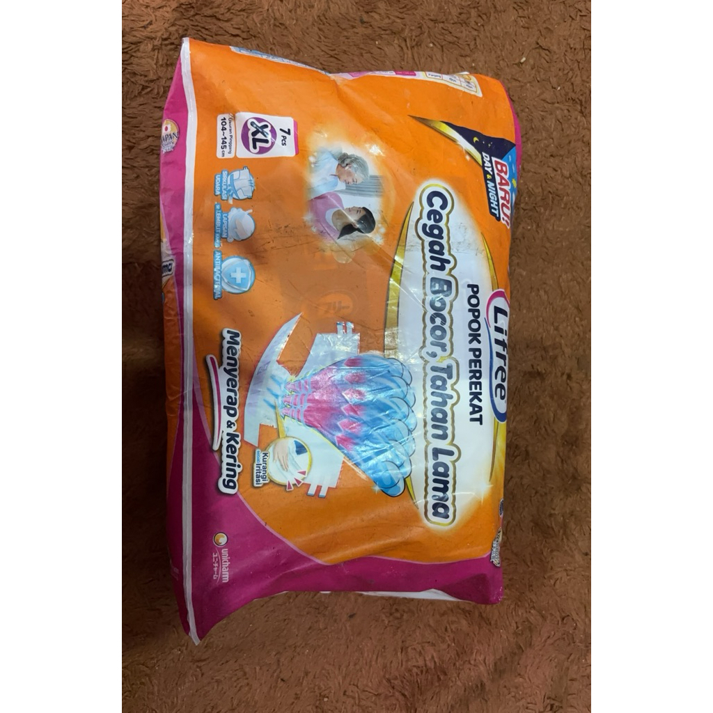 popok Dewasa perekat merk Lifree size XL 7 - pampers dewasa size XL