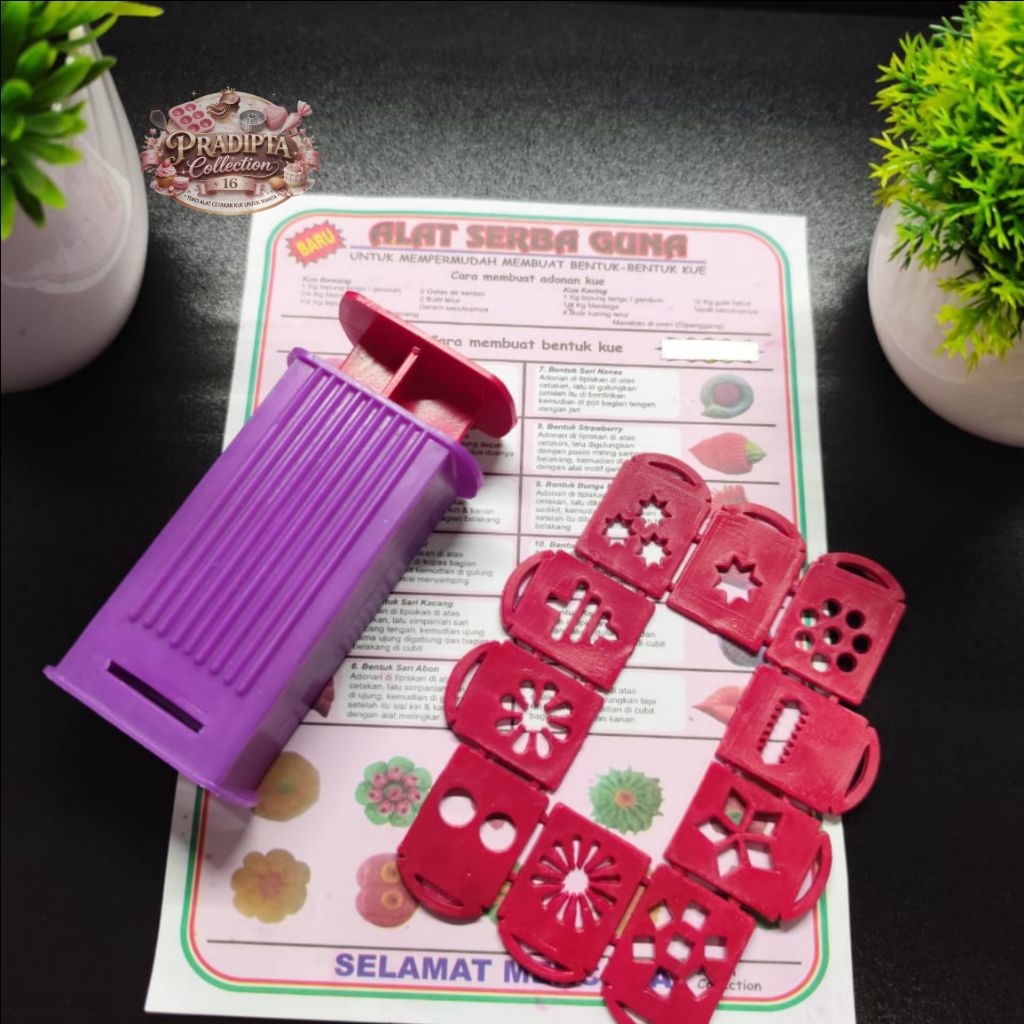 alat kue serbaguna, cetakan kuesemprit,kue akar kelapa dan nastar gulung