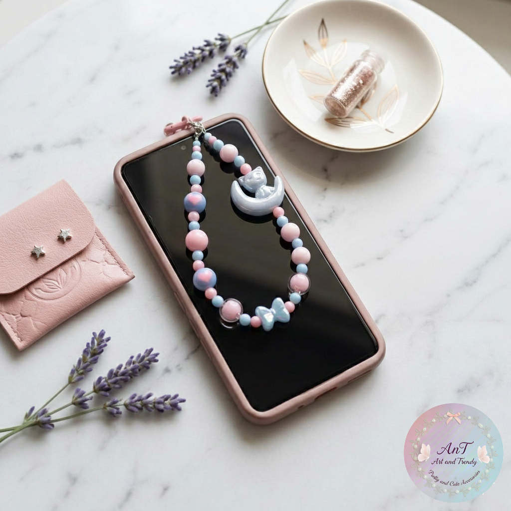 Moonlight Cat Strap Phone