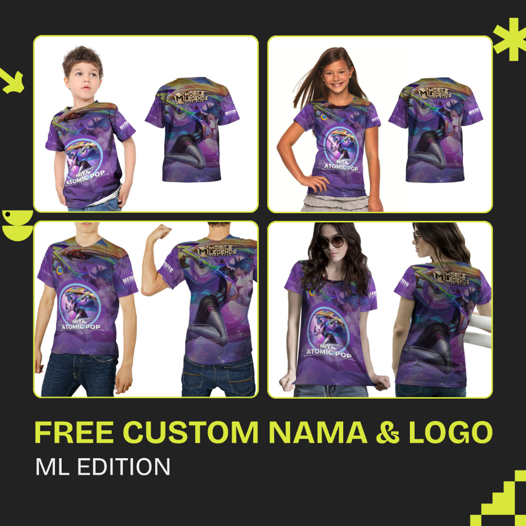 Kaos Baju Full Printing Custom Mobile Legend Miya Premium