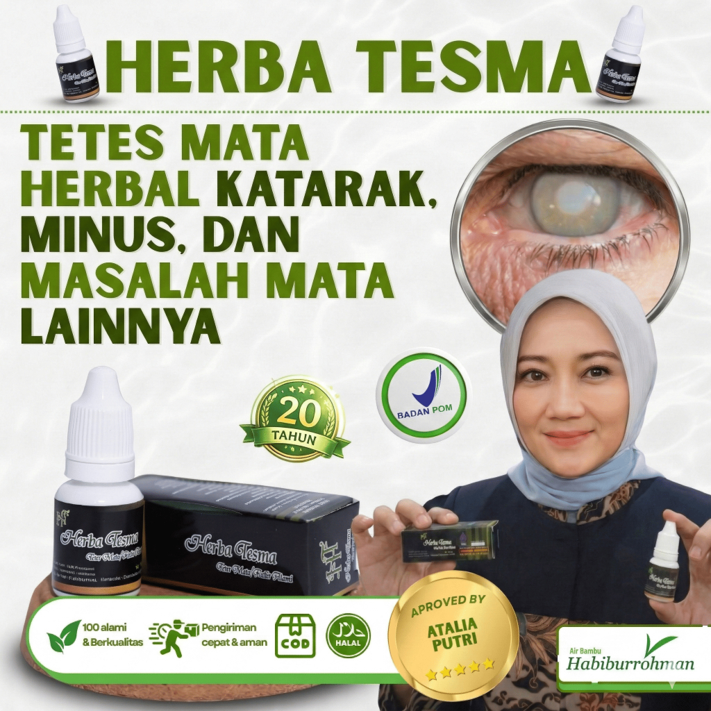Air Bambu -  Tesma Obat Herbal Tetes Mata Katarak Minus Silinder Glaukoma 10 ml Original BPOM MUI