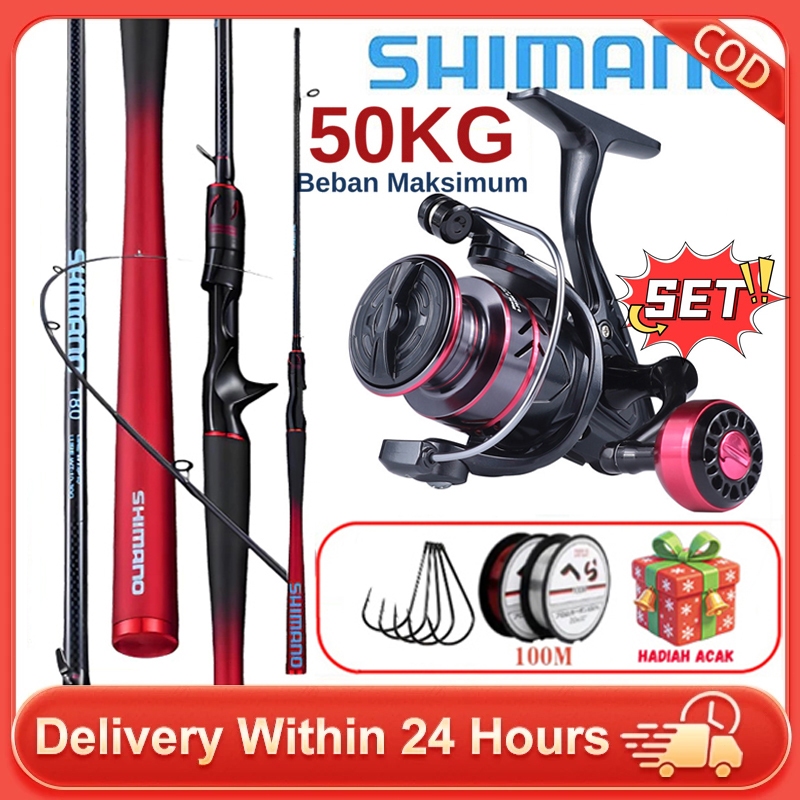 daiwa Joran Pancing Full Set 1.6M-2.1M Carbon Hollow Fiber Ringan Kuat Anti Patah Alat Pancing Lengk